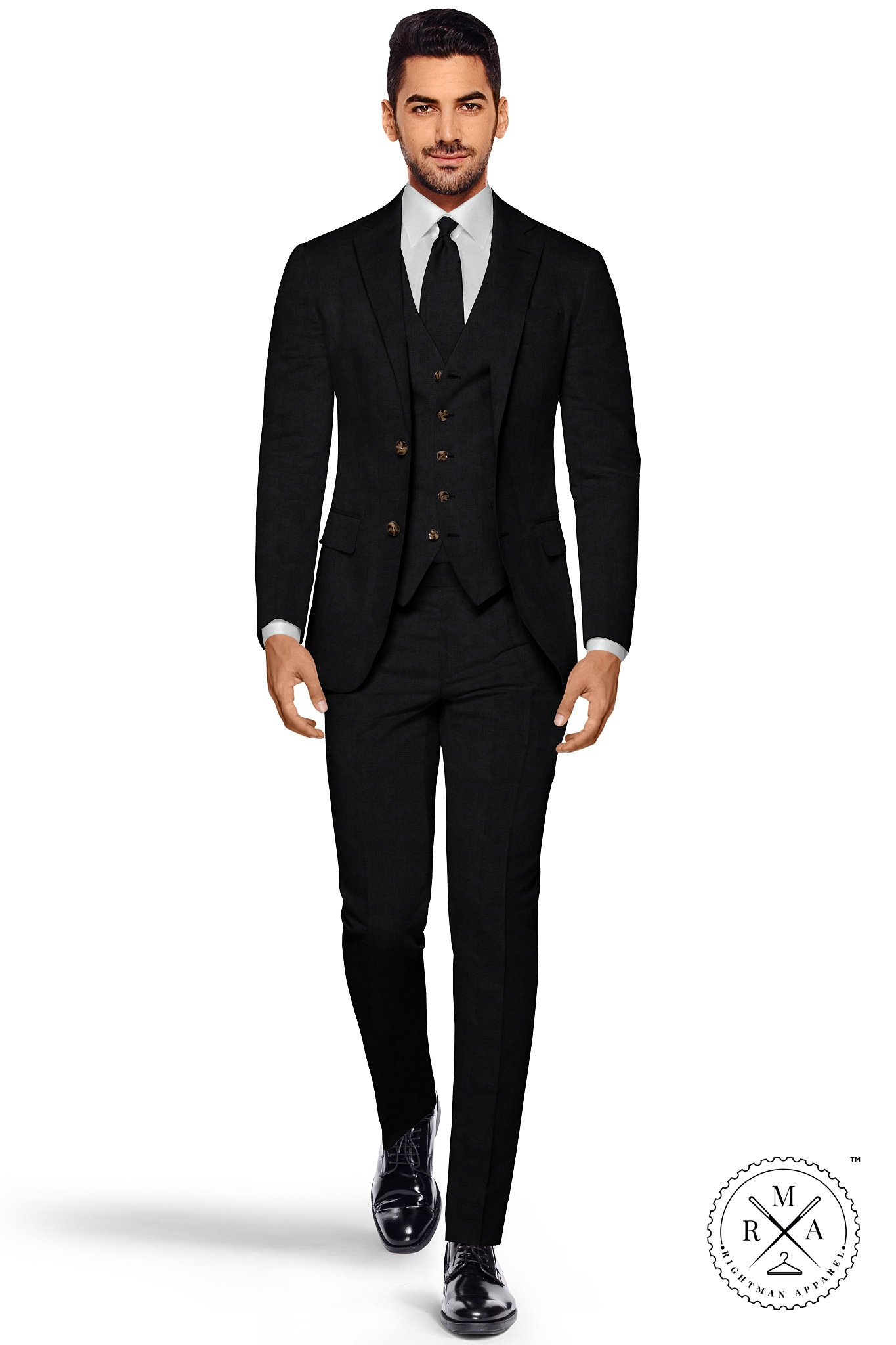 Graphite Black Three Piece Suit SU205